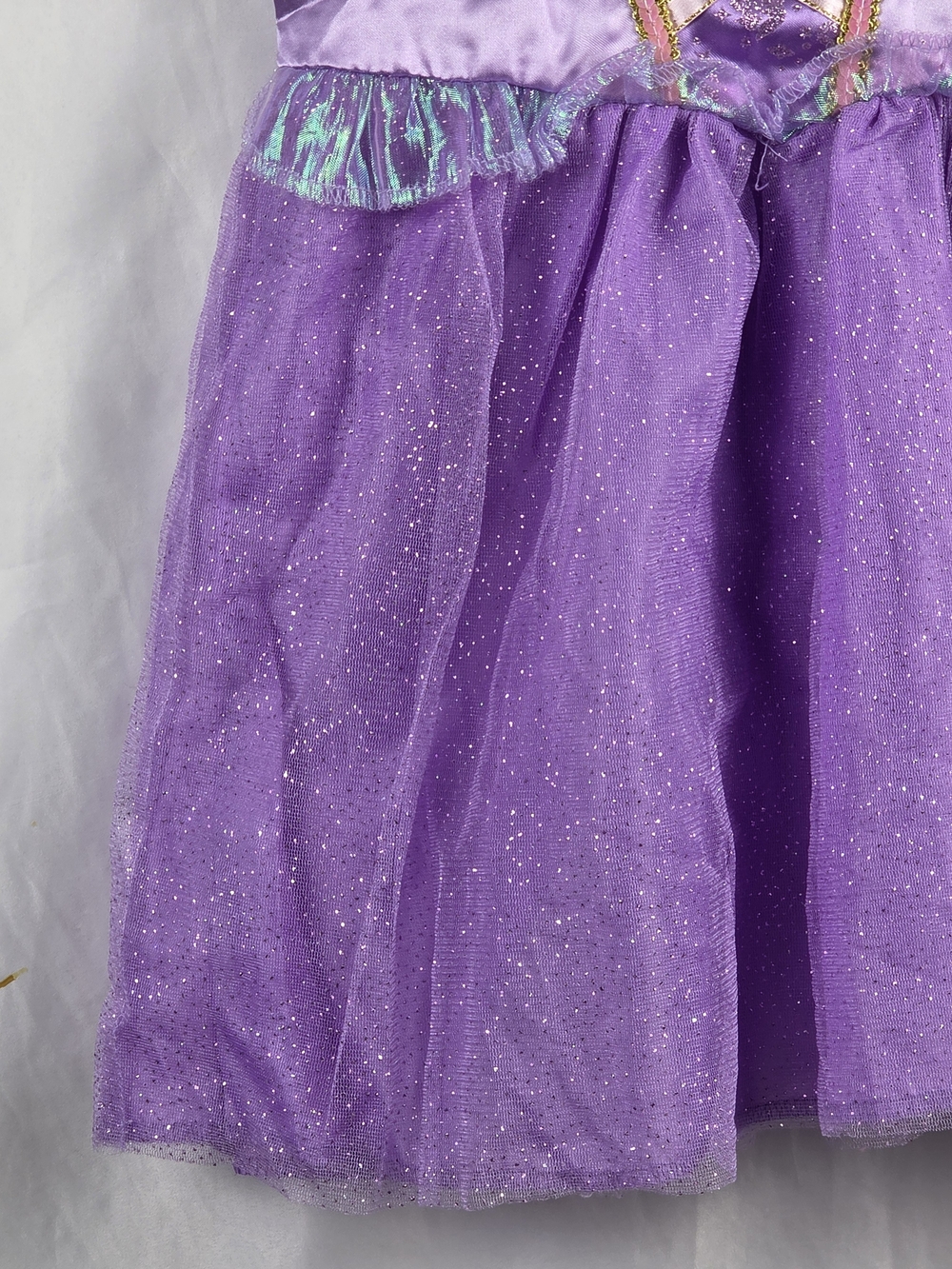 Purple Sparkle Tangled Princess Halloween Costume Pretend Play Dress Size 3T-4T - Picture 5 of 16